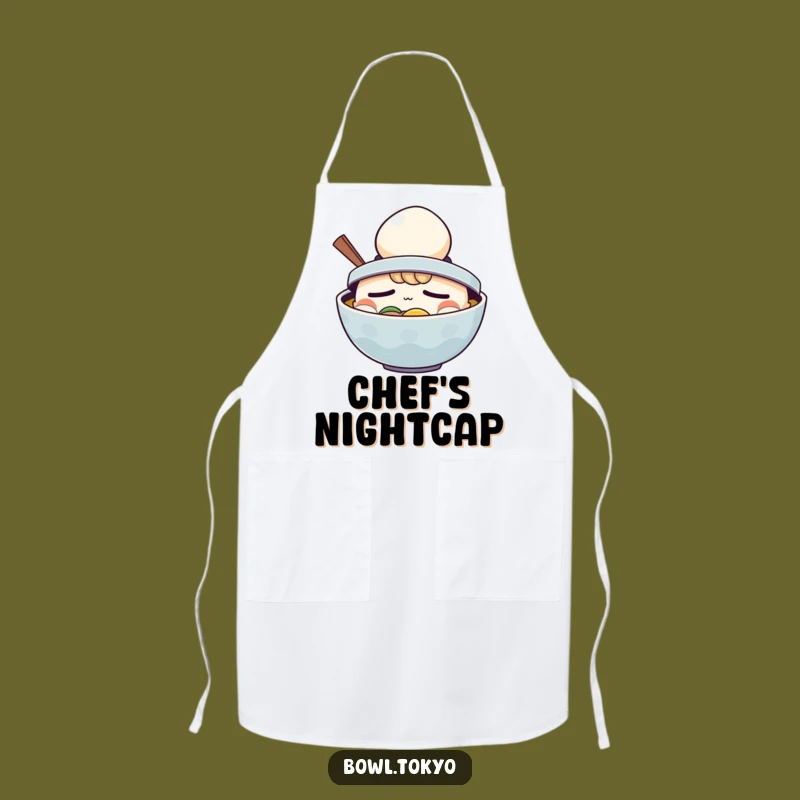 Funny Ramen Sleepy Chef Apron: Hilarious Kitchen Wear for Tired Cooks