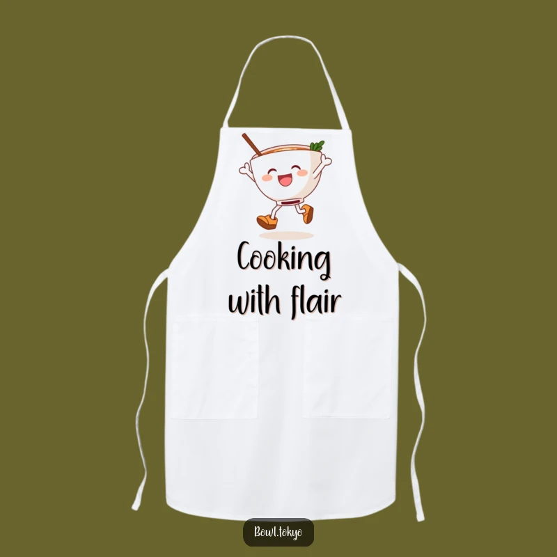 Funny Ramen Clog Dancer Apron, Joyful Noodle Bowl Kitchenwear for Cooking Fun and Hilarious Chef Gifts