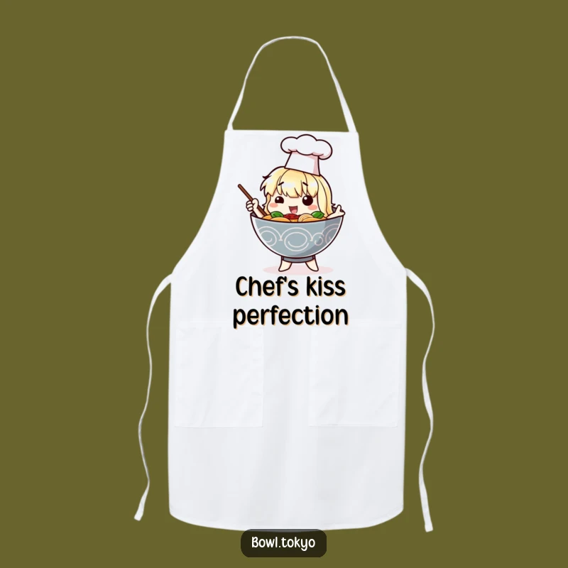 Funny Chef Ramen Apron - Dramatic Noodle Bowl Character Chef