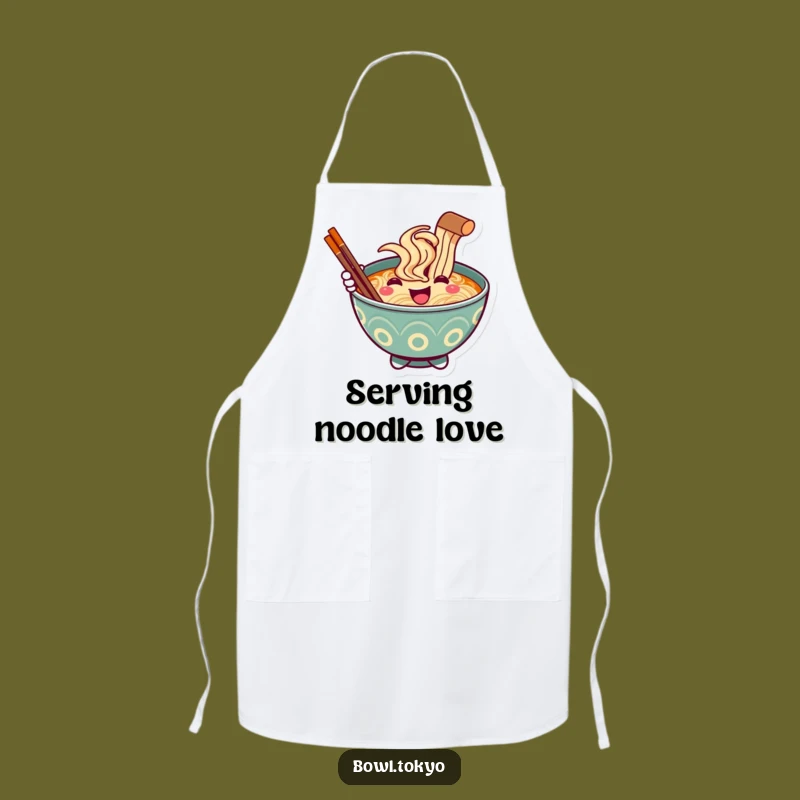 Funny Chef Ramen Greeting Apron, a Cute and Welcoming Kitchen Gift