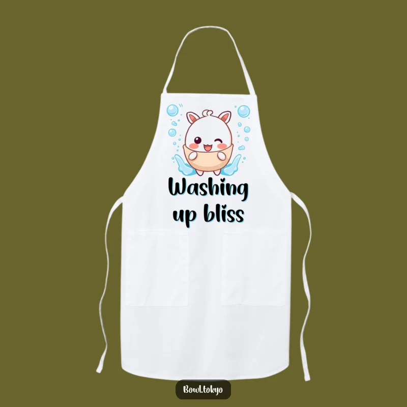 Funny Kawaii Broth Apron: Cute Splashing Character Kitchen Wear, Hilarious Funny Gift for Cooks