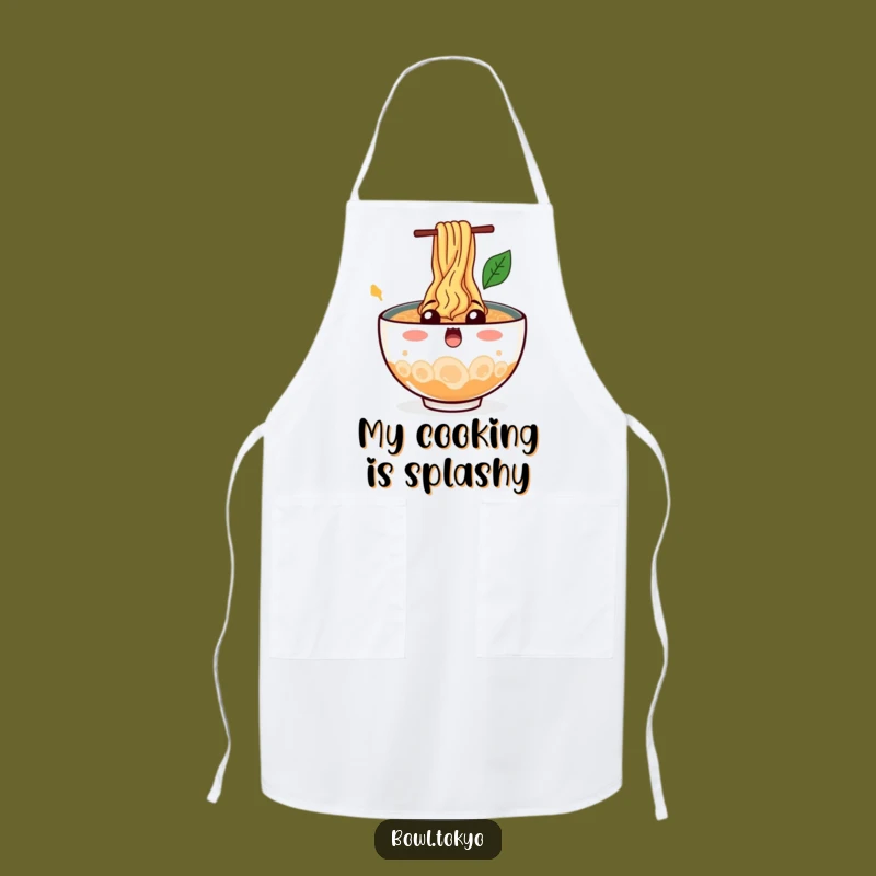 Funny Kitchen Ramen Bowl Apron: Noodle Splash Chef Surprise Gift