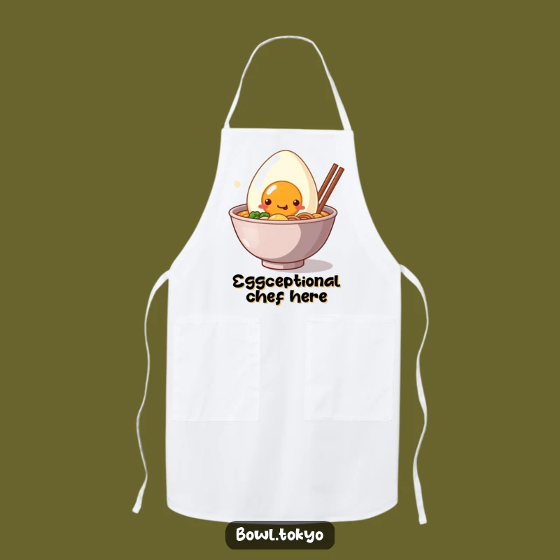 Funny Ramen Apron - Chef Kawaii Egg Friend Cooking Fun