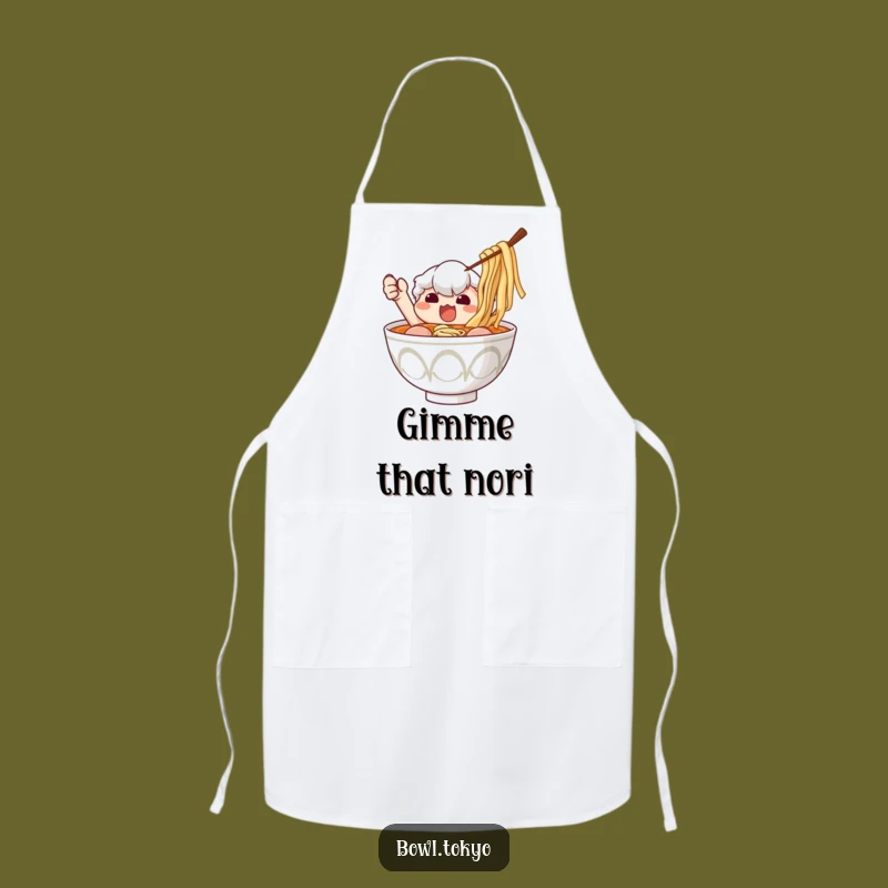 Funny Ramen Nori Chef Apron: Hilarious Kitchen Wear for Aspiring Cooks