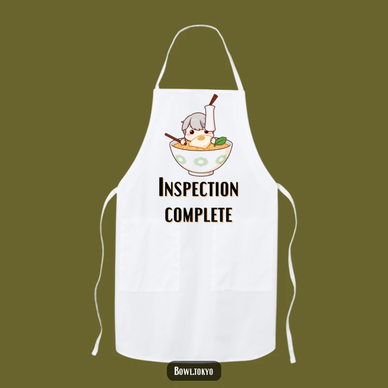 Funny Ramen Kamaboko Investigator Apron: Hilarious Kitchen Wear for the Curious Chef