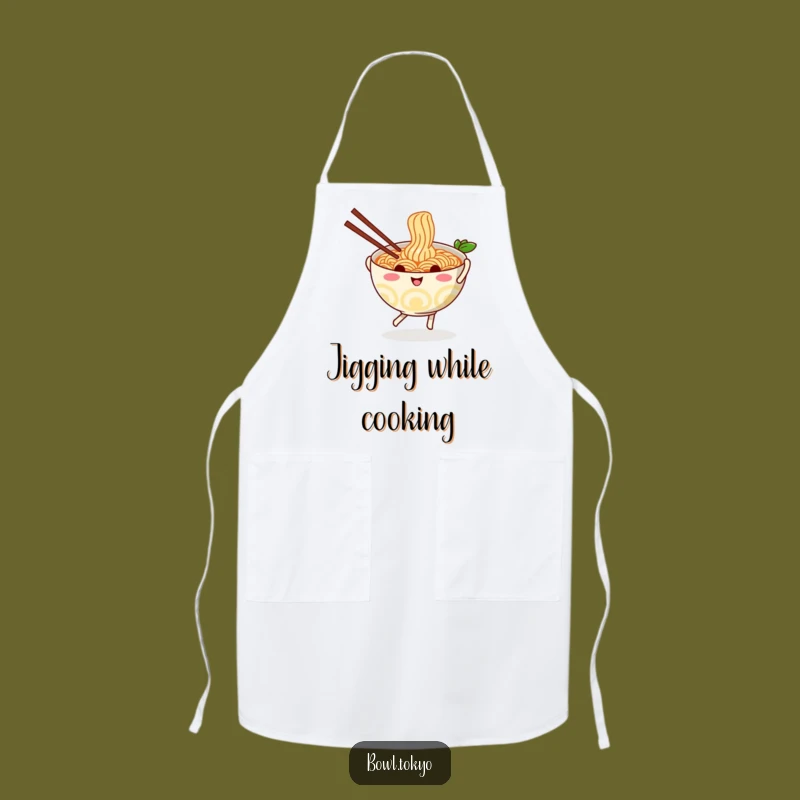 Funny Playful Ramen Apron - Kitchen Dance Party Chef