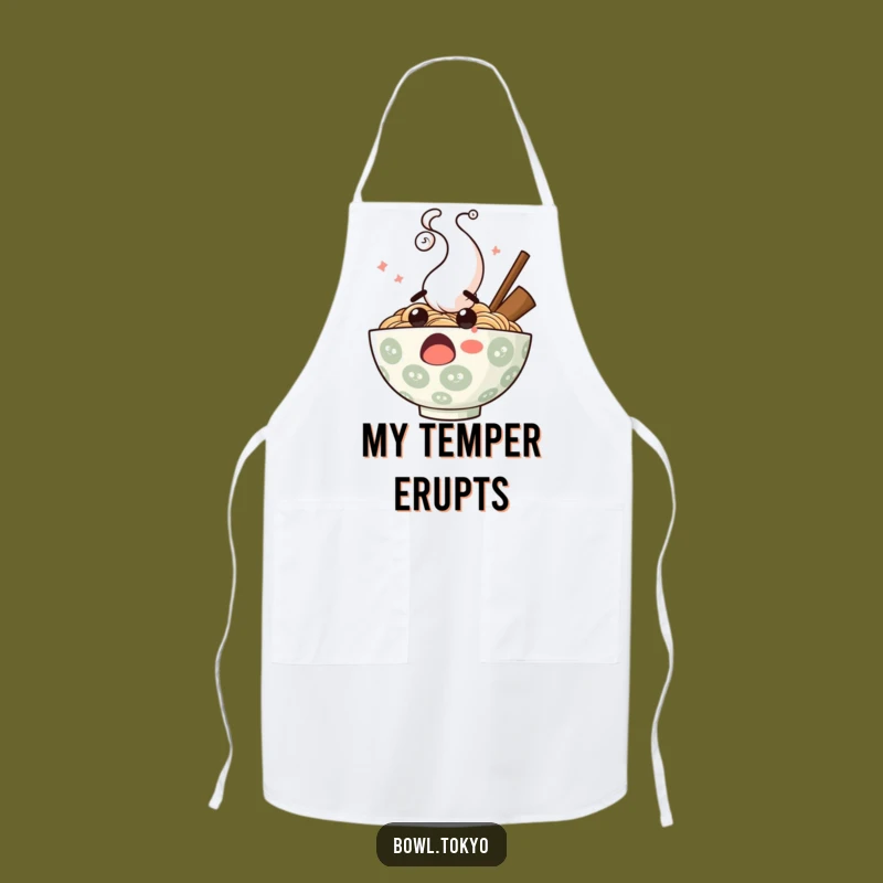 Funny Surprised Ramen Apron - Kitchen Humor Noodle Chef