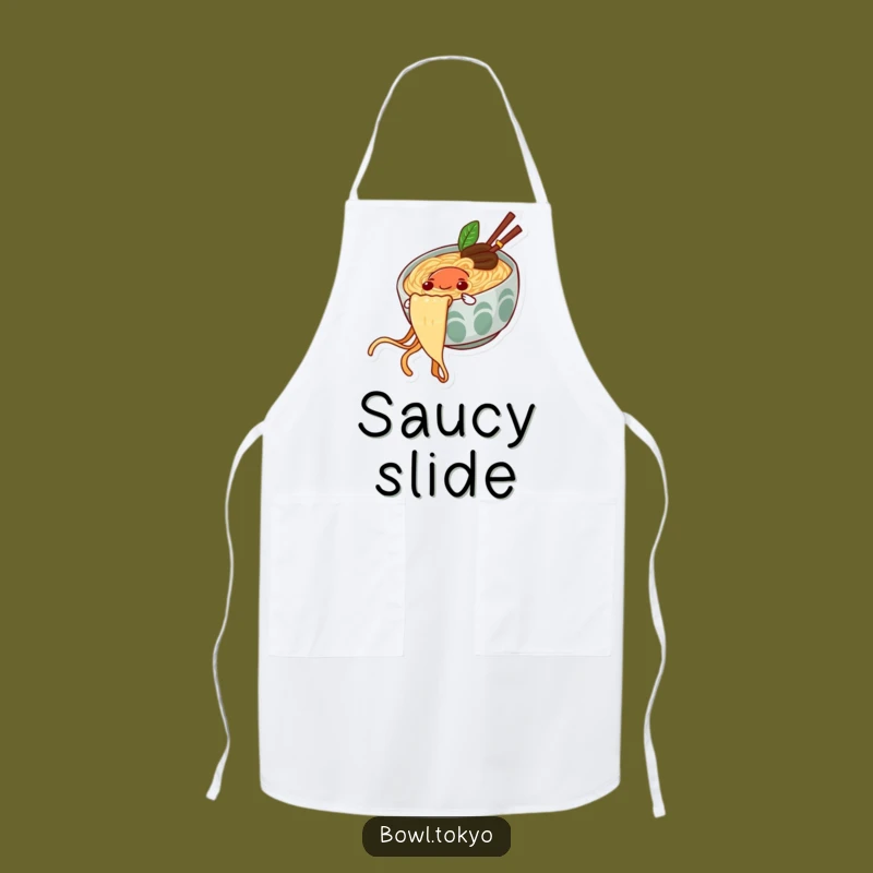 Funny Ramen Slide Apron: Joyful Noodle Chef Wear, Hilarious Funny Gift for Cooks