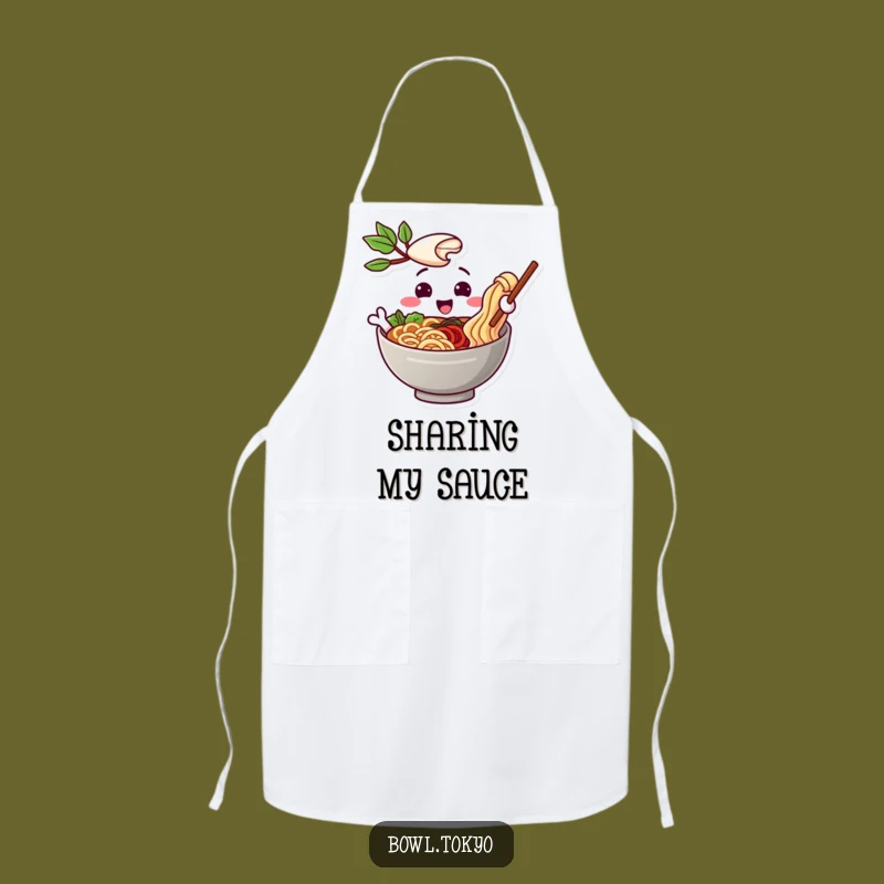 Funny Noodle Offer Apron - Friendly Ramen Chef for Kitchen Fun