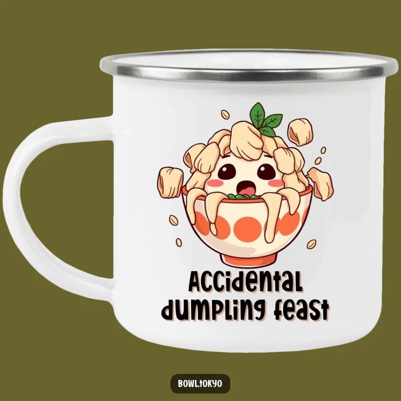 Funny Surprised Ramen Camping Mug - Dumpling Shower Adventure Cup