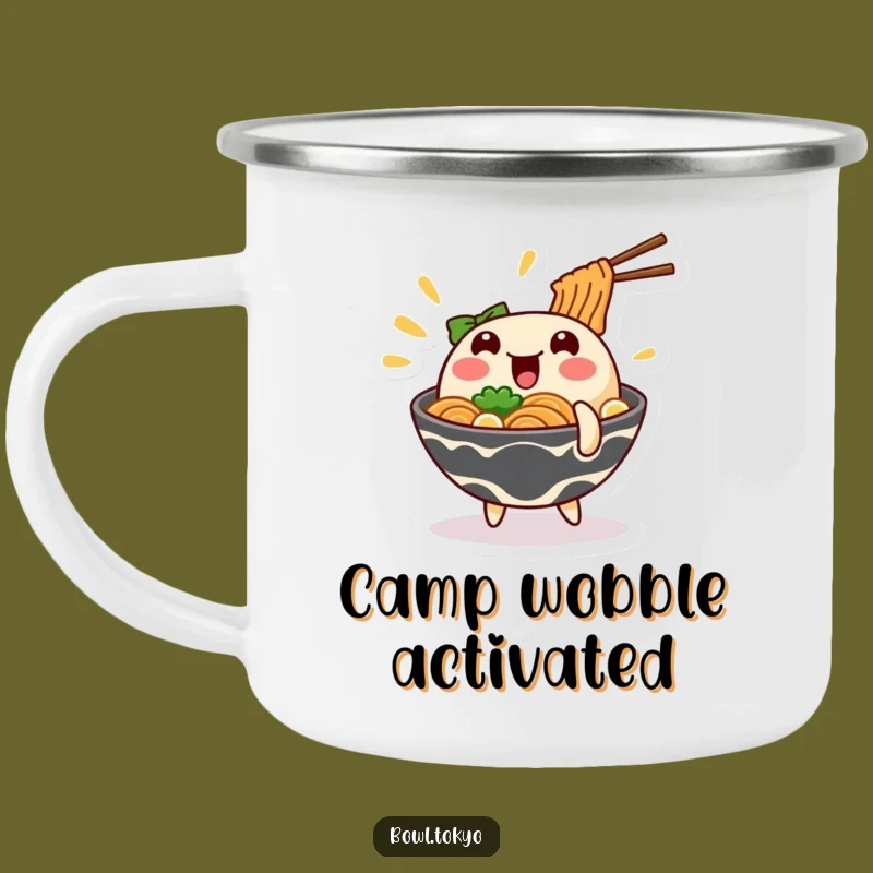 Funny Wobbling Ramen Camping Mug: Adventure-Ready and Hilarious