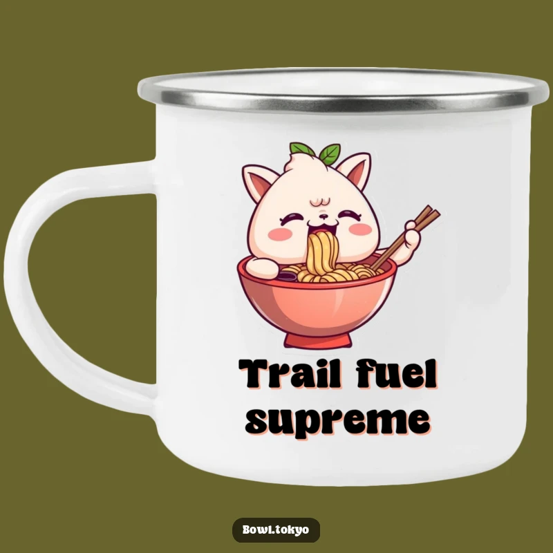 Durable Funny Ramen Bowl Slurp Camping Mug - Adventure with Noodle Laughs!