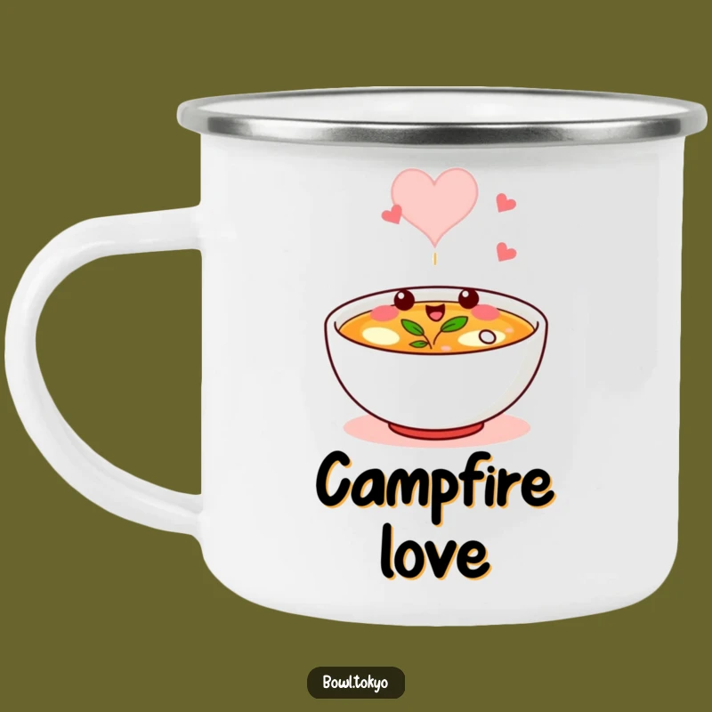 Funny Broth Bowl Camping Mug: Heart Steam Cup, Great Funny Gift for Outdoors