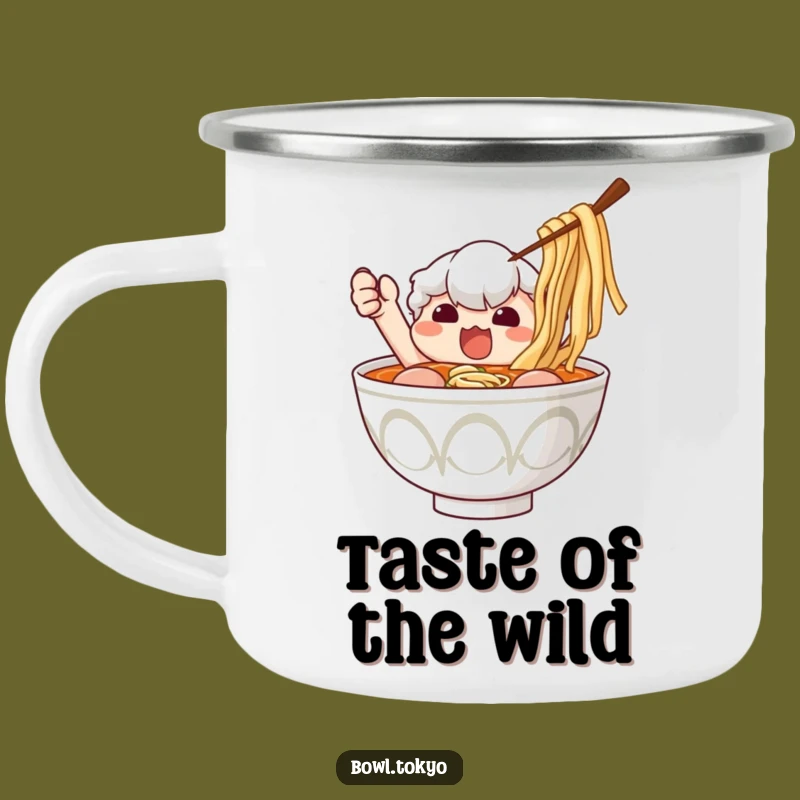 Funny Ramen Nori Adventure Camping Mug: Durable and Hilarious Outdoor Drinkware