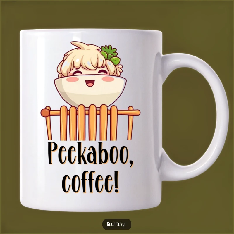 Funny Ramen Chopstick Peek Mug: Joyful Bowl Character Gift