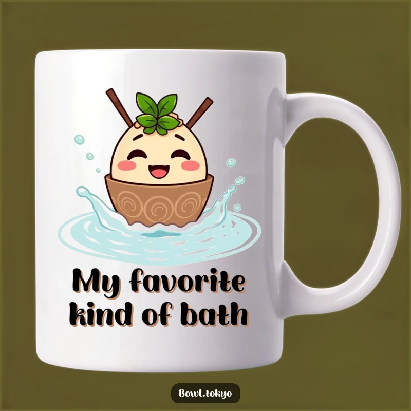 Funny Ramen Hot Spring Mug - Adorable Smiling Noodle Bowl Character Gift