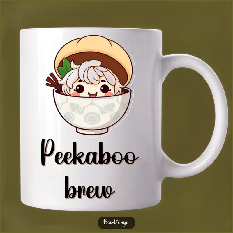 Funny Ramen Mischief Mug: Grinning Noodle Character Steamed Bun Surprise Gift