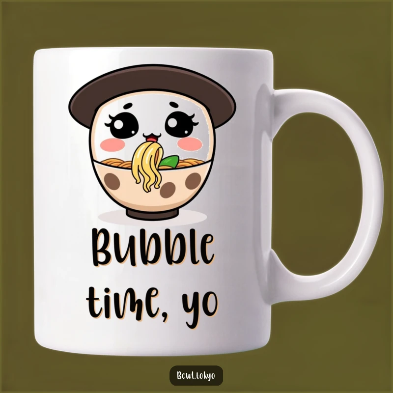 Funny Ramen Noodle Bubble Mug: Silly Bowl Character Gift