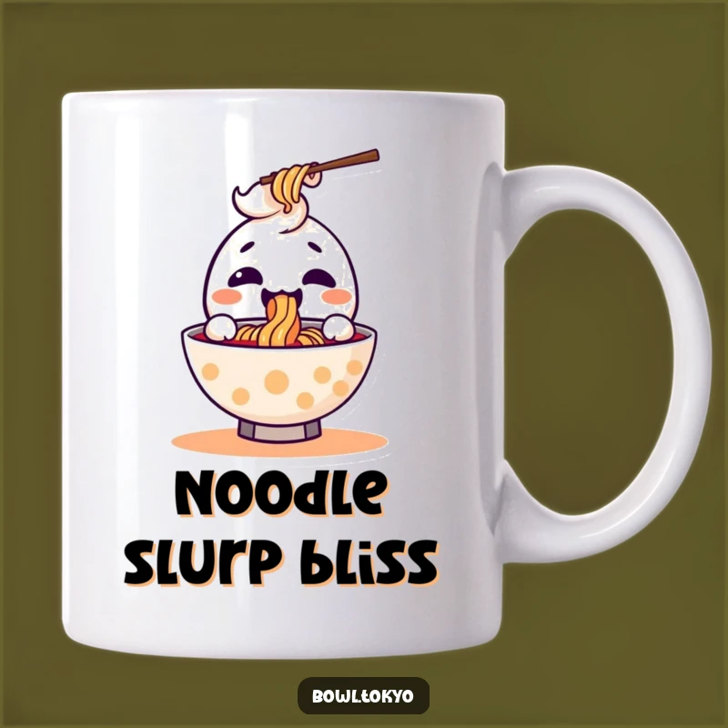 Funny Ramen Slurp Mug: Adorable Kawaii Bowl Character Gift for Noodle Lovers