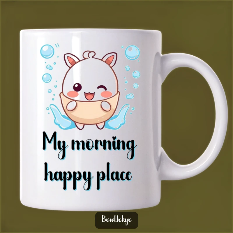 Funny Kawaii Broth Mug: Adorable Splashing Character, Perfect Funny Gift for Soup Lovers