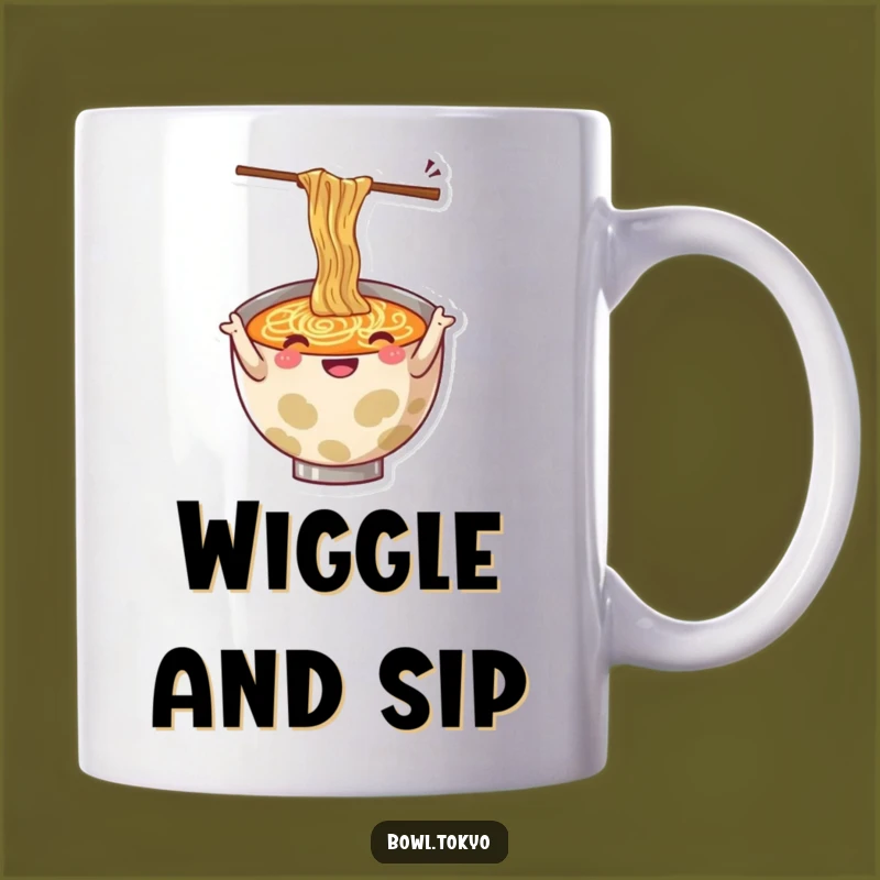 Funny Ramen Gesturing Mug: Wiggling Chopsticks Fun, Perfect Funny Gift for Foodies