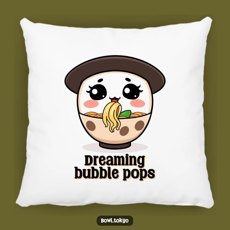 Funny Ramen Noodle Bubble Pillow: Cozy Silly Character Cushion