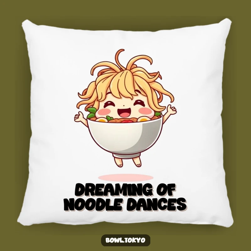 Funny Ramen Pillow - Plush Dancing Noodle Hair Character Comfort