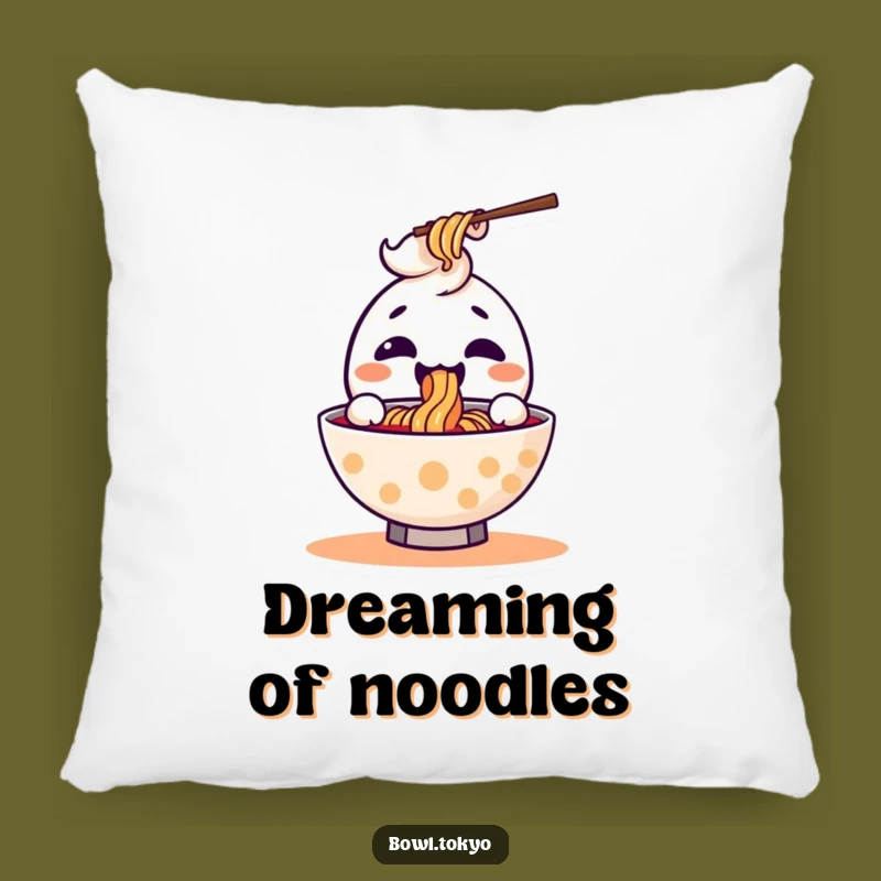 Funny Kawaii Ramen Slurp Pillow: Cozy Noodle Character Cushion, Gift Idea