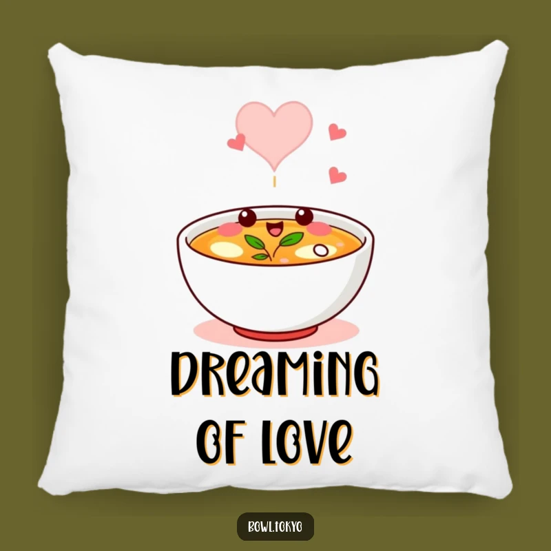 Funny Broth Bowl Pillow: Cozy Heart Steam Cushion, Sweet Funny Gift for Sofa