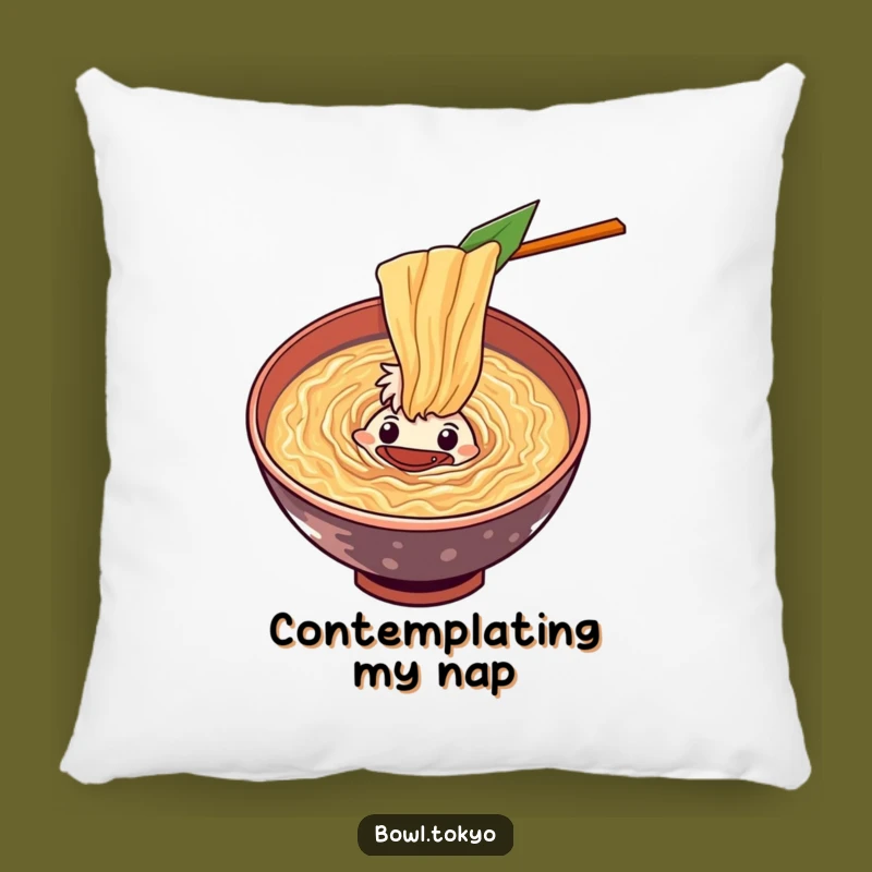 Funny Curious Ramen Vortex Pillow: Cuddle Up with Flavorful Mystery