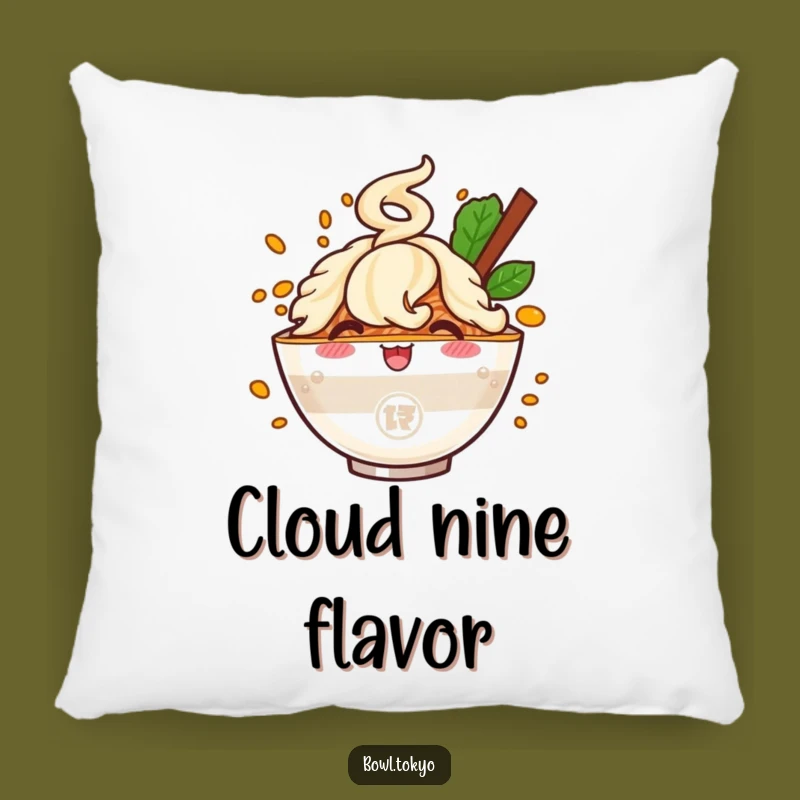 Funny Ramen Flavor Burst Pillow: Cozy Cheerful Character Cushion for Lounging