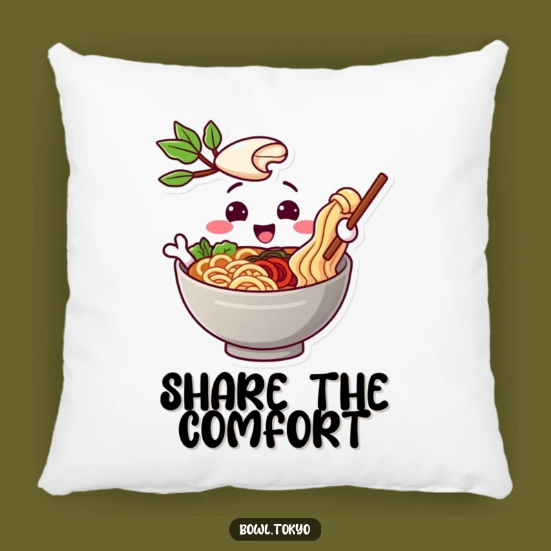 Funny Ramen Noodle Friend Pillow - Cozy Comfort and Welcoming Charm