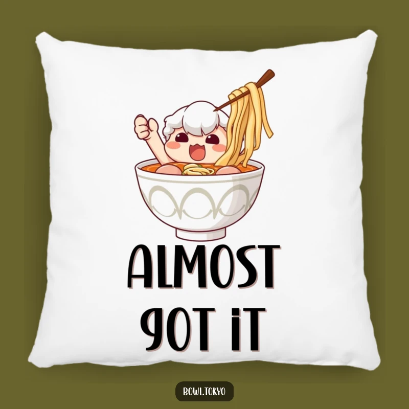 Funny Ramen Nori Action Pillow: Comfy and Humorous Cushion for Couch Lovers