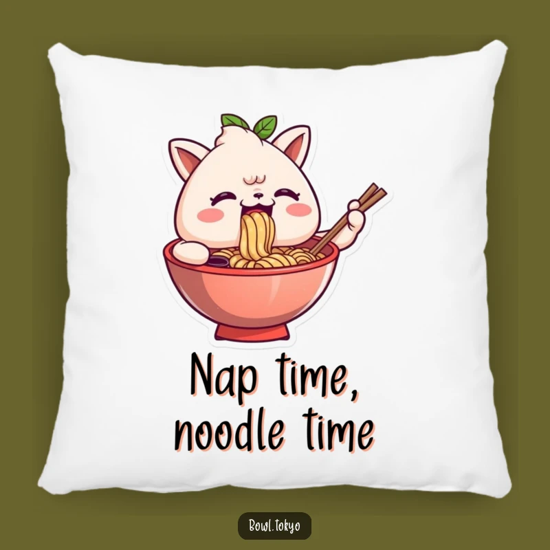 Funny Ramen Bowl Slurp Pillow - Comfy and Hilarious Noodle Character Decor