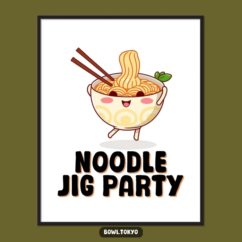 Funny Playful Ramen Digital Art - Instant Dancing Noodle Download