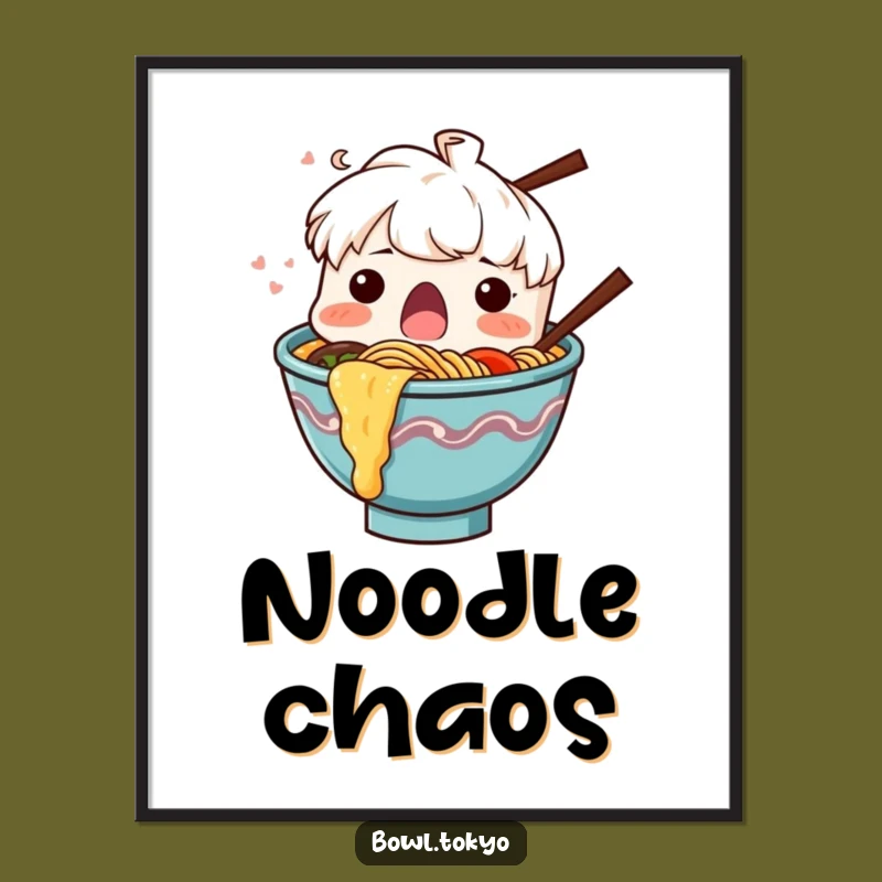 Funny Ramen Splash Digital Art, a Shocking Printable Gift for Walls