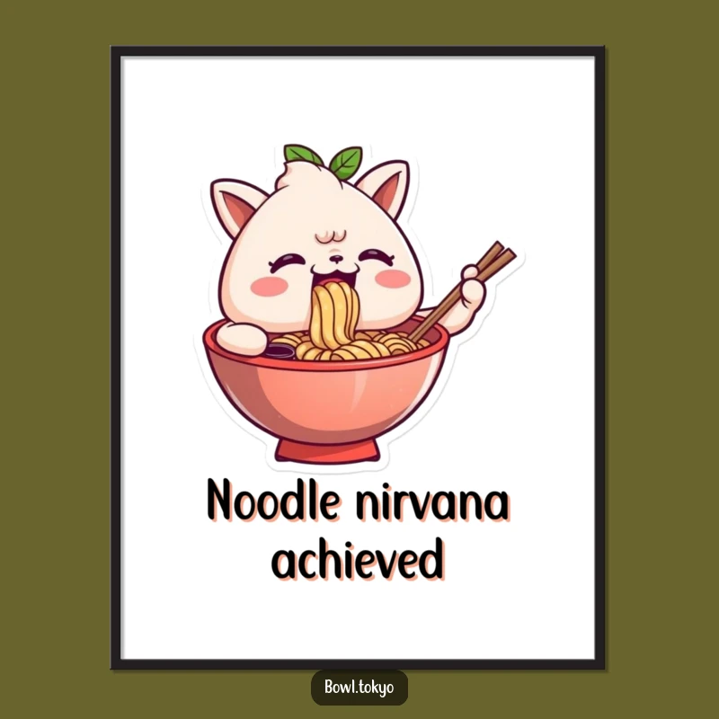 Funny Ramen Bowl Slurp Digital Art - Instant Hilarious Noodle Character Download!