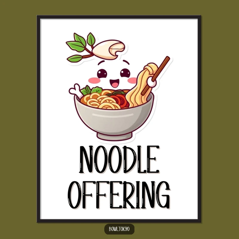 Funny Friendly Ramen Digital Art - Instant Warmth and Noodle Cheer!