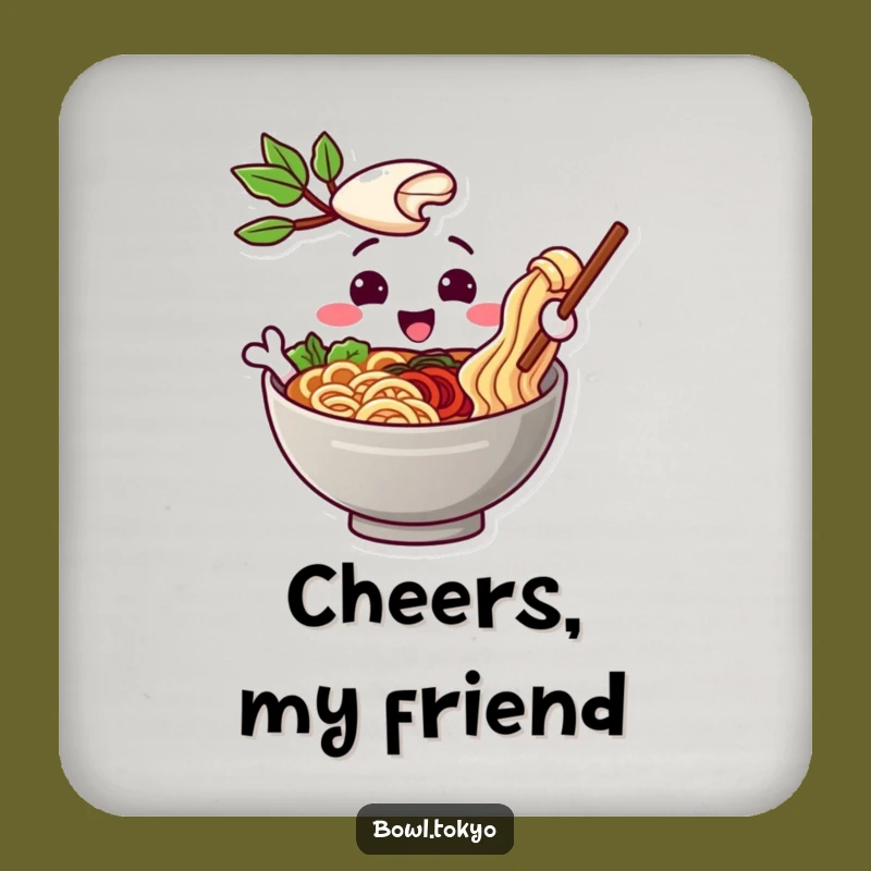 Funny Noodle Offer Coaster - Protect Surfaces with a Friendly Gesture!