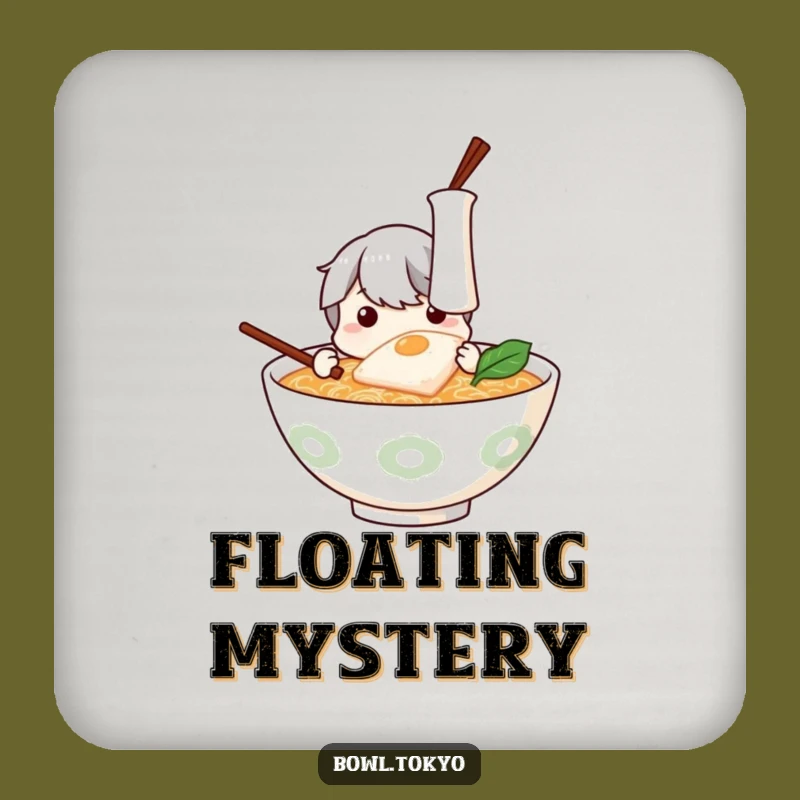 Funny Ramen Kamaboko Inquiry Drink Coaster: Protect Surfaces with Humor