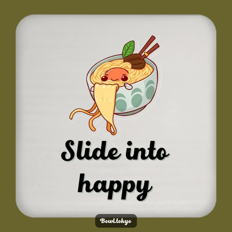 Funny Ramen Slide Drink Coaster: Noodle Rider Protector, Smart Funny Gift for Tables