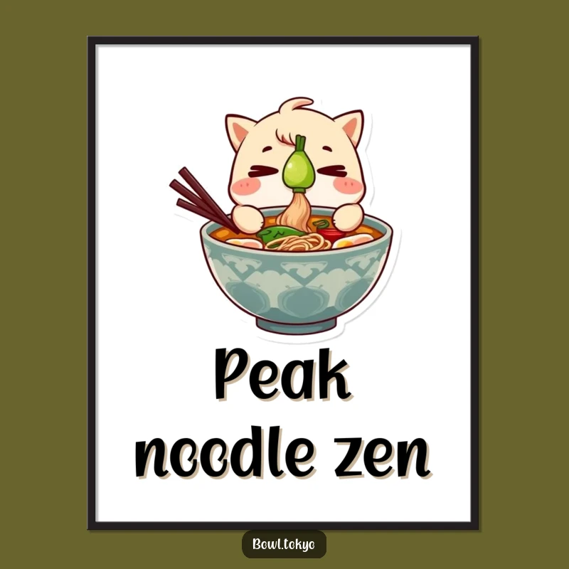 Funny Ramen Bowl Poster - Hilarious Noodle Art for Your Wall, Perfect Gift