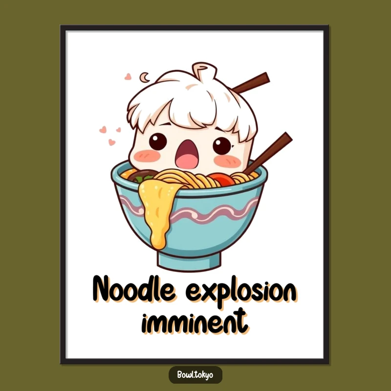 Funny Ramen Splash Poster, a Shocking and Humorous Wall Art Gift