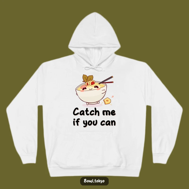 Funny Kawaii Ramen Nori Chase Hoodie: Playful Noodle Bowl Character, Cozy Funny Gift