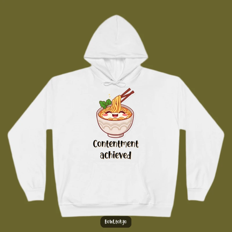 Funny Ramen Contentment Hoodie: Cozy and Happy Gift for Relaxed Individuals