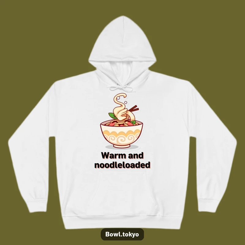 Cozy Funny Giggling Ramen Bowl Hoodie: Warm Up with This Hilarious Comfort