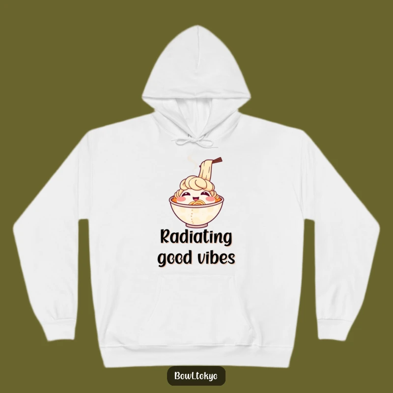 Cozy Funny Laughing Steam Ramen Hoodie - Warm Comfort and Comical Cheer