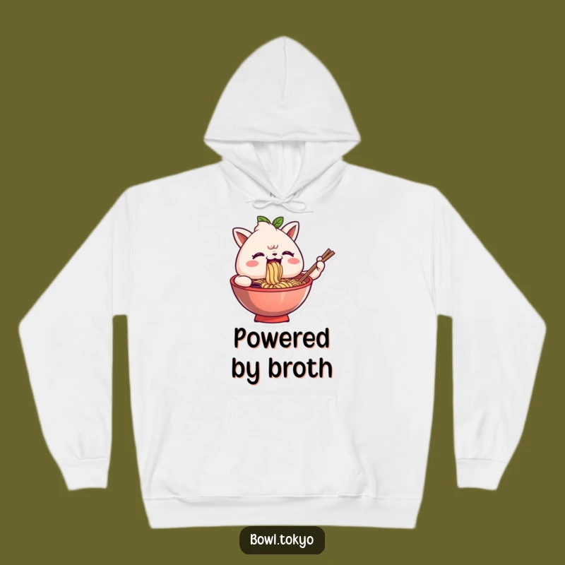 Cozy Funny Ramen Bowl Slurp Hoodie - Warm and Hilarious Noodle Character Gift