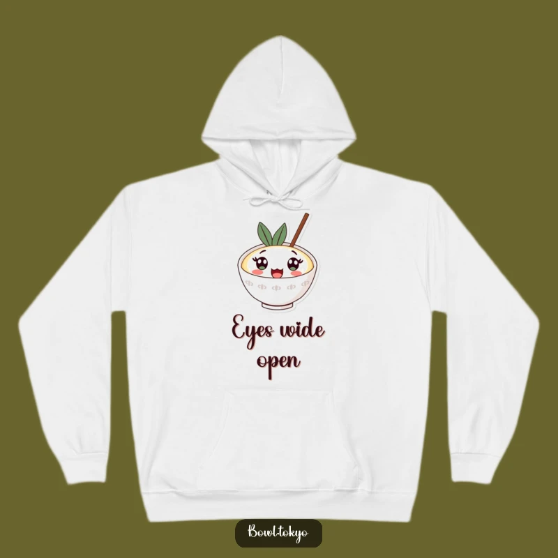 Cozy Funny Surprised Ramen Hoodie: Kawaii Character, Warm Surprise Gift