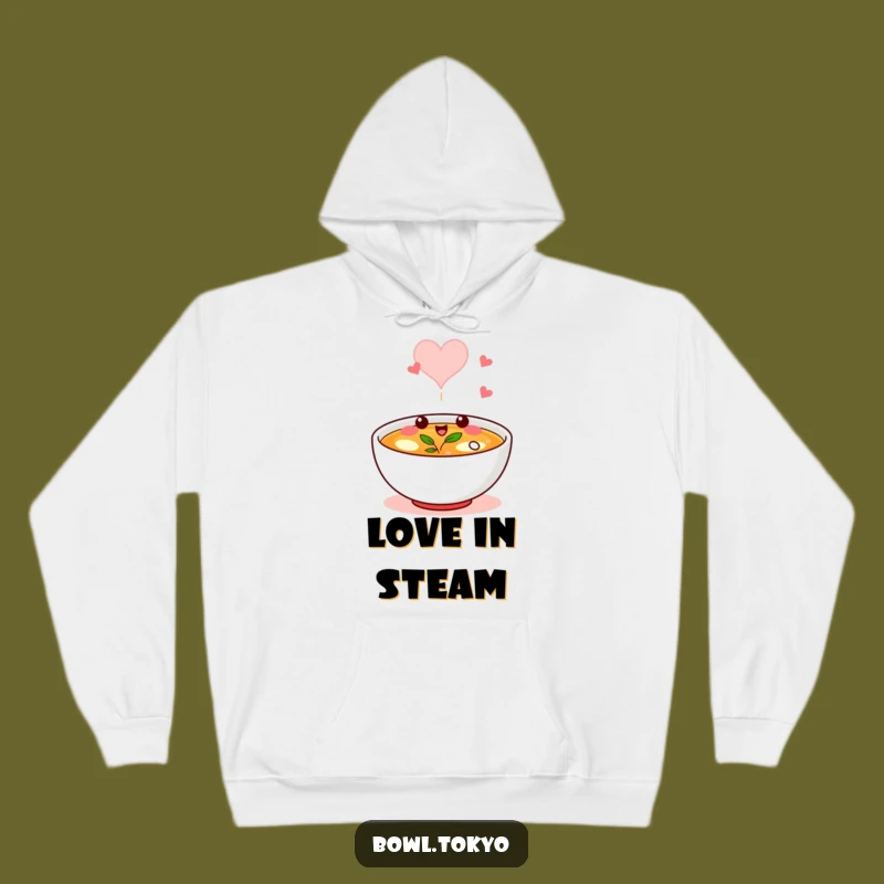 Funny Broth Bowl Hoodie: Cozy Heart Steam Sweatshirt, Best Funny Gift for Warm Hugs